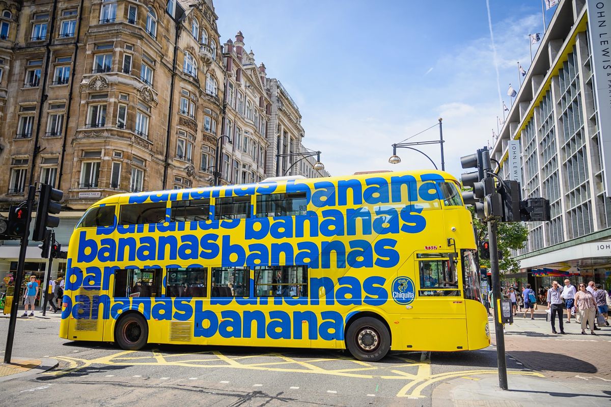 Chiquita Rolls Out in London’s Streets with Branded Banana Buses